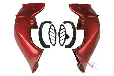 Красный Мотоцикл Ram воздухозаборник труба для YAMAHA YZF 1000 R1 YZF-R1 YZFR1 2004 2005 2006 левый правый черный/серебристый/красный/синий - Цвет: Красный