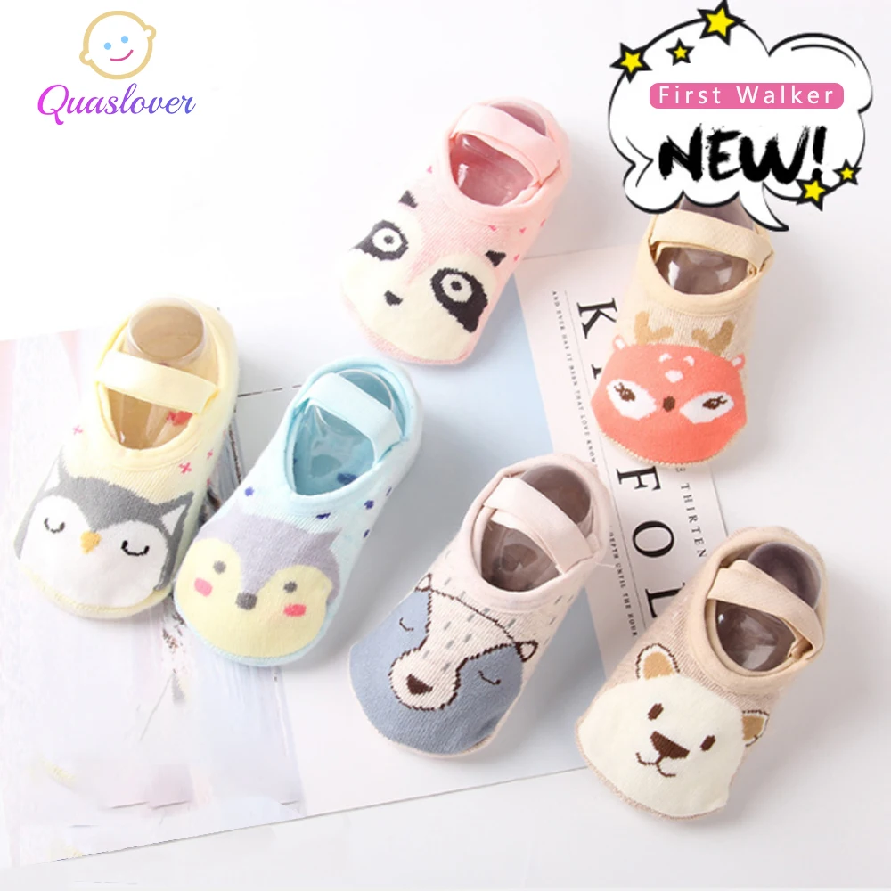 1 пара модные детские носки для мальчиков и девочек Нескользящие хлопковые