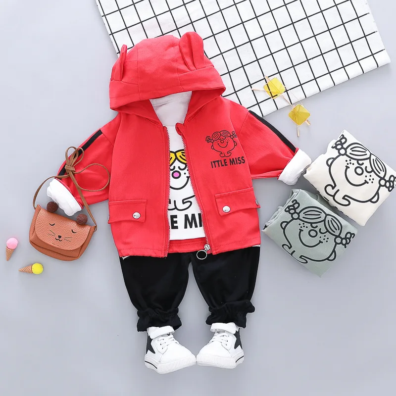 Комплект одежды для маленьких девочек HYLKIDHUOSE футболка и штаны отпуска осень