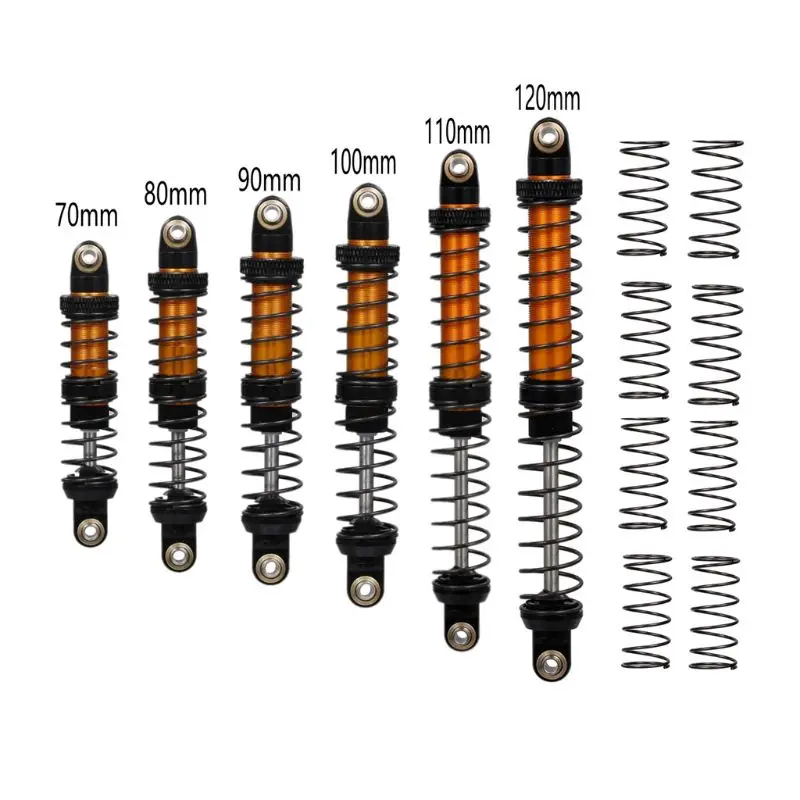 

4pcs Metal Oil Suspension Shocks Absorber for 1/10 RC Car Rock Crawler P15C