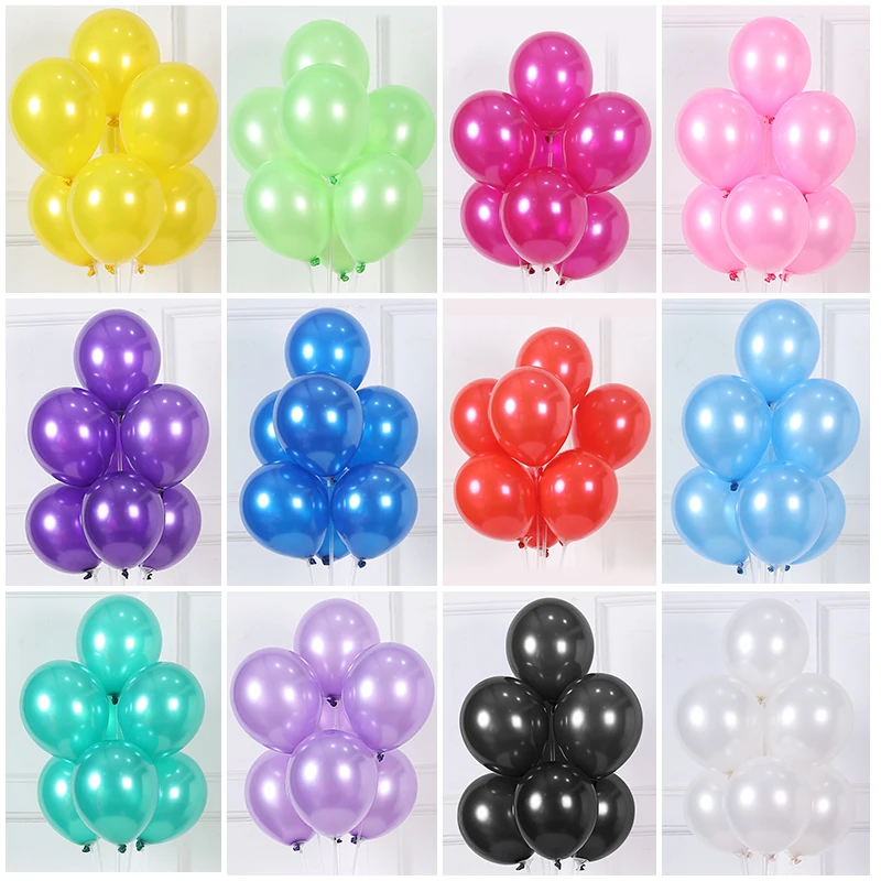 

10Pcs 10inch Pearl Latex Balloon Mini Silver Champagne gold Balloons Birthday Party Supplies Inflatable Wedding Decor PAT57