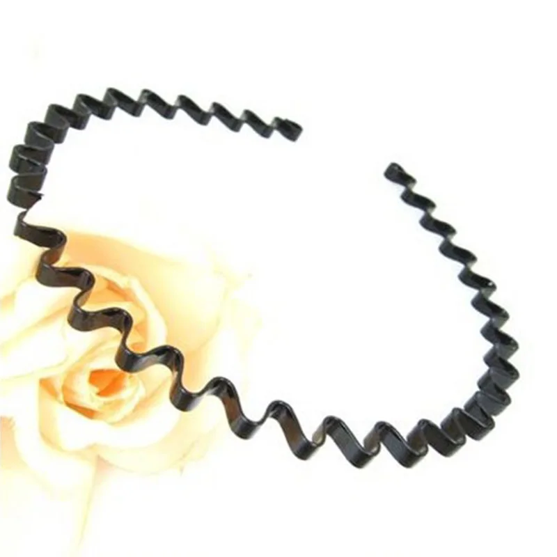 1 шт. модные новые женские резинки для волос с черными волнами милые обручи