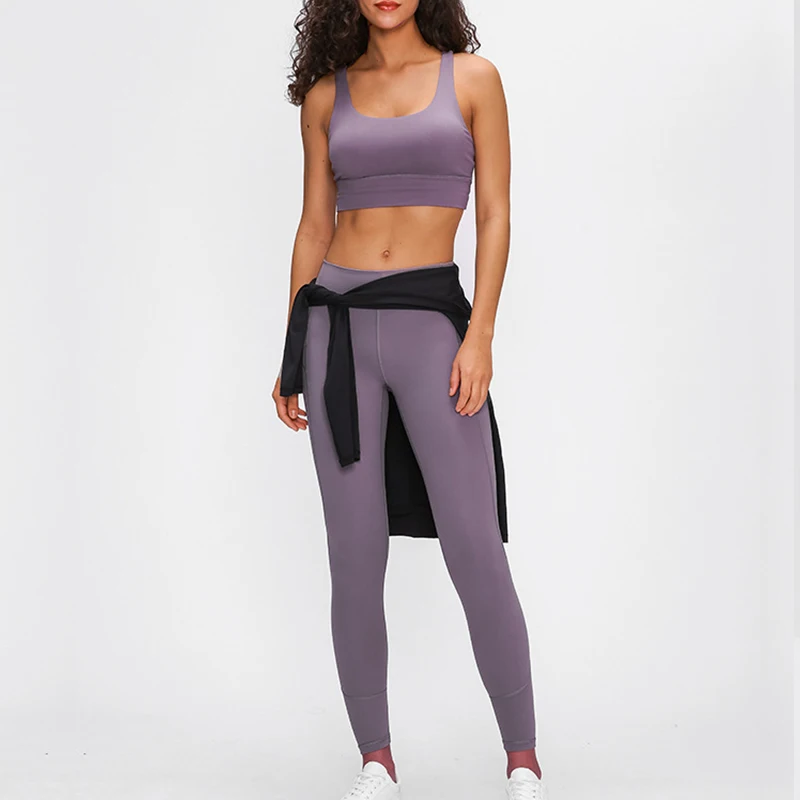 

New Arrival Yoga Pants Women Squat Proof High Waist Side Pockets Fitness Tights Sport Slimming Training Exercise Cropped Trouser