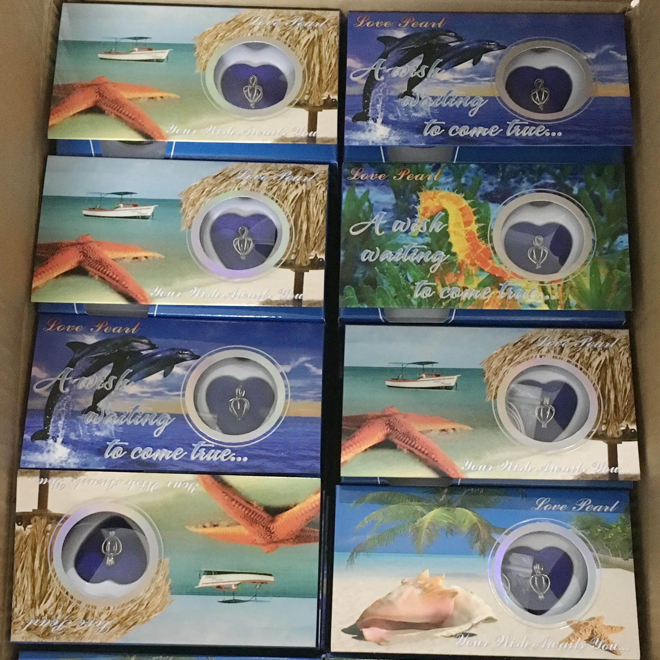 Подарочный набор из жемчуга Устрица с кулоном и цепочкой 100 шт.|jewelry gift sets|gift setpearl