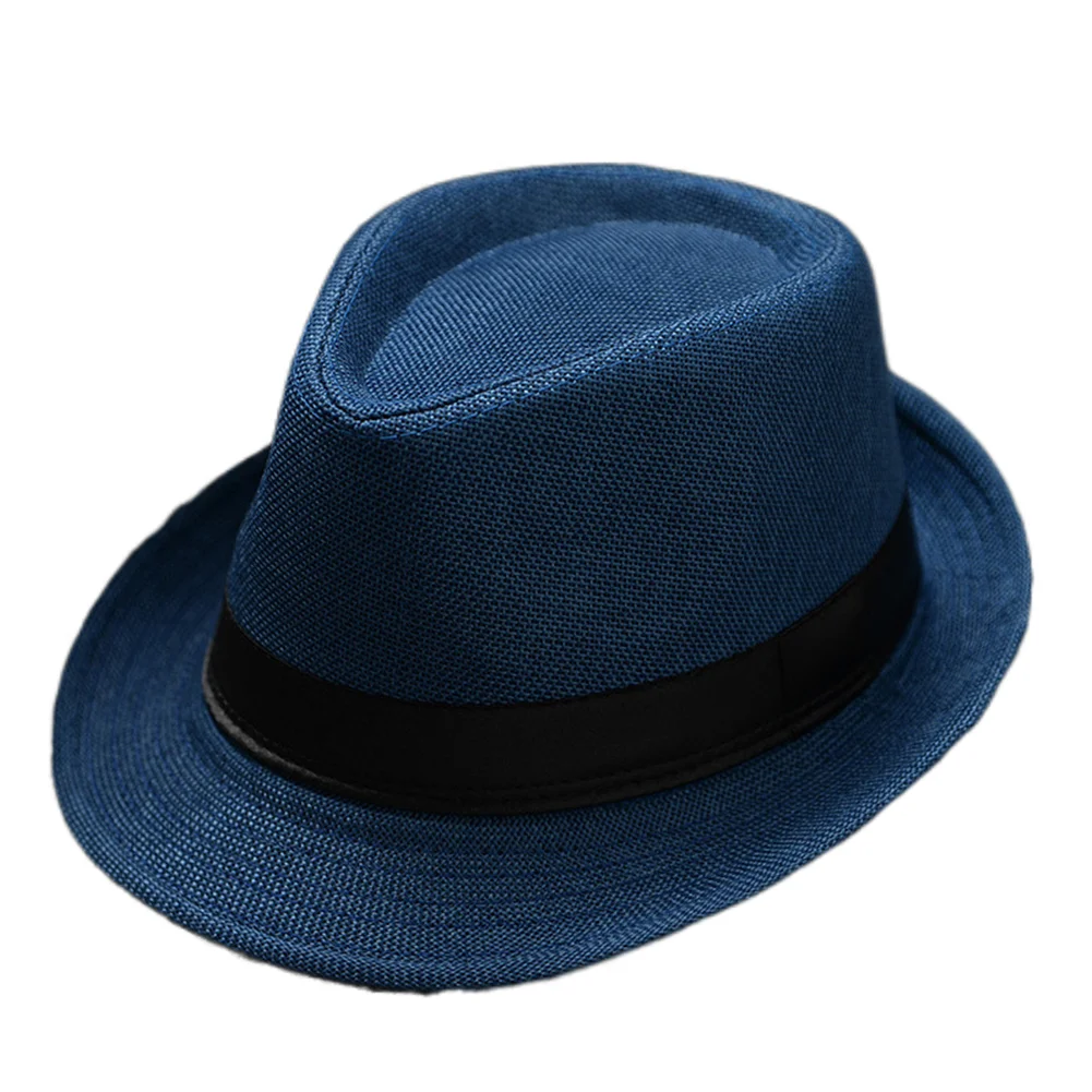 

New Mens Women Classic Straw Fedora Hat Wide Brim Hat Summer Version Cowboy Panama Ladies Fedoras Top Jazz Hat Feminino Gorra