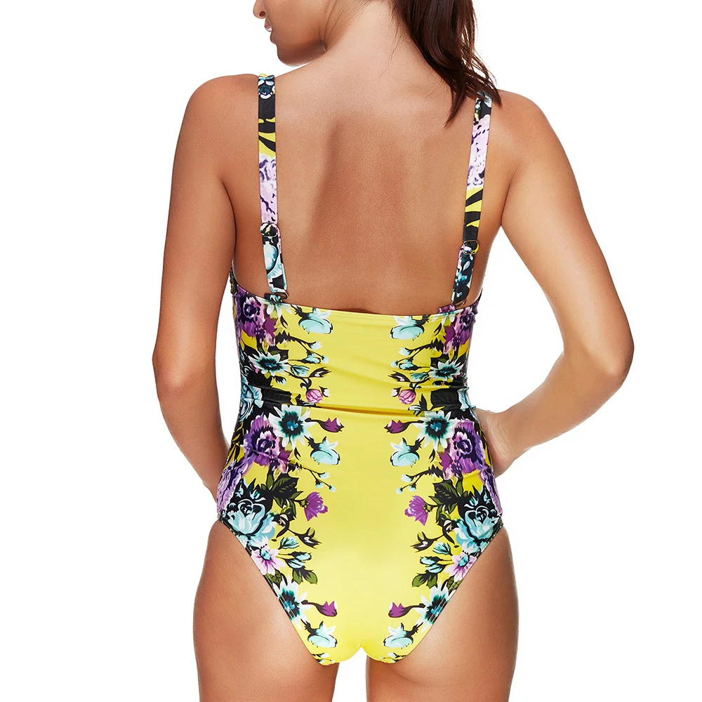 Купальник для женщин Цельный купальник монокини с пуш апом большого размера