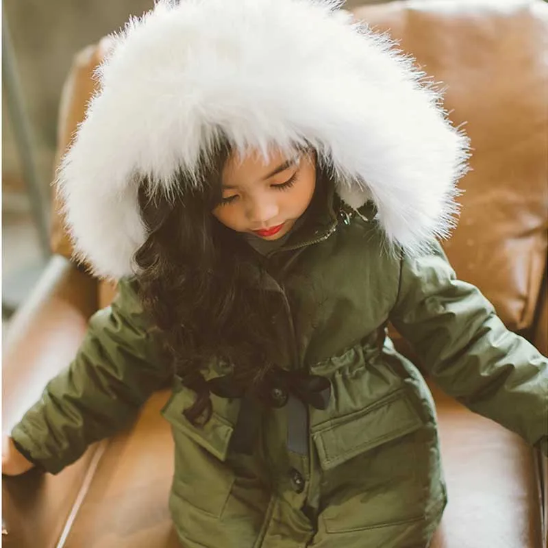 Зимние куртки Верхняя одежда для девочек детские с хлопковой подкладкой теплое