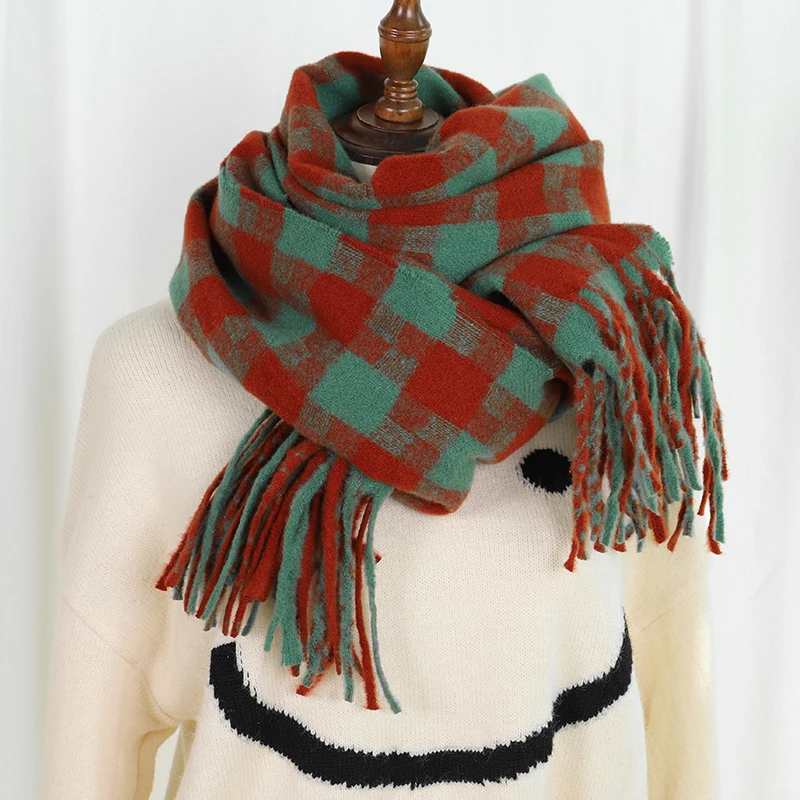 

Новый дизайн в европейском и американском стиле, толстый теплый шарф, мусульманский длинный шарф-тюрбан, хлопковая шаль, вязаный женский хи...