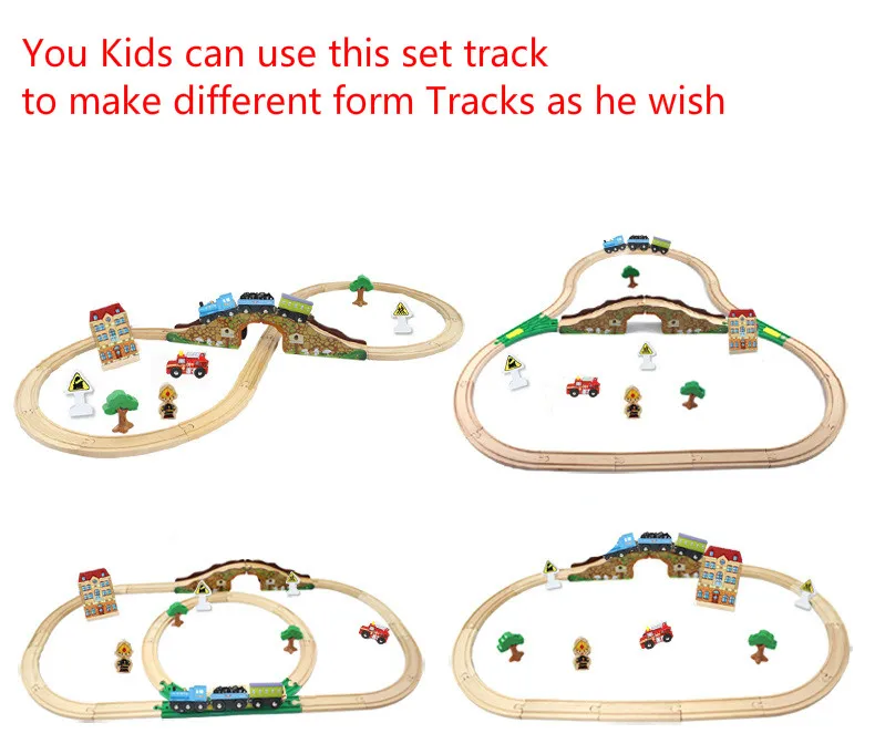 Beech Wood Train Track Bridge Slot Traffic Sign Magnetic Compatibel Wooden Biro Thom as Gift Children Home DIY Toy | Игрушки и хобби