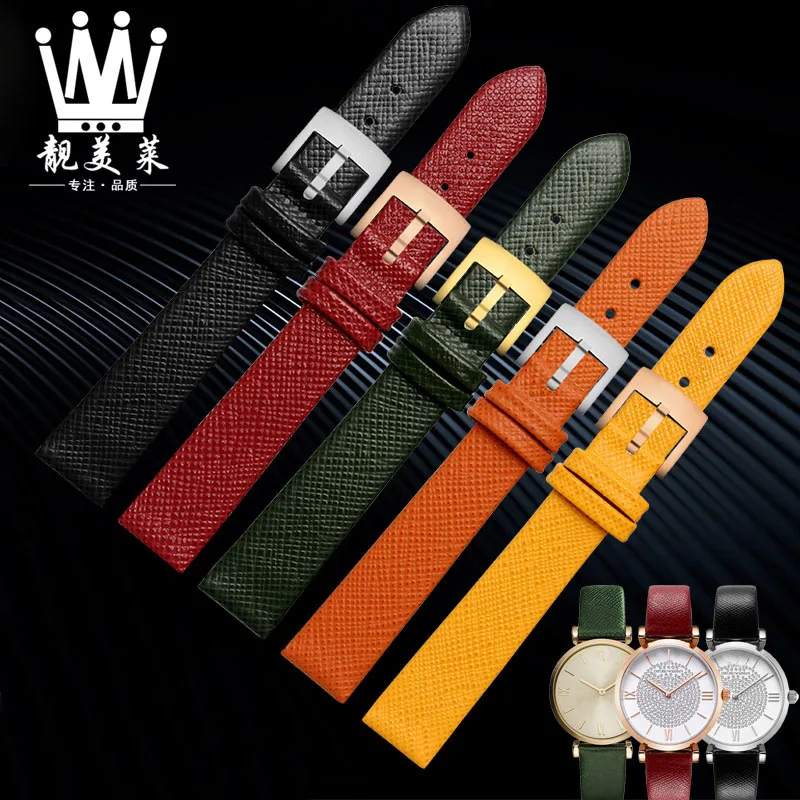 

Genuine leather watchband for AR1681 AR1926 AR1722 AR1956 cowhide female strap 12 14 16 18 20 22mm wrist bracelet