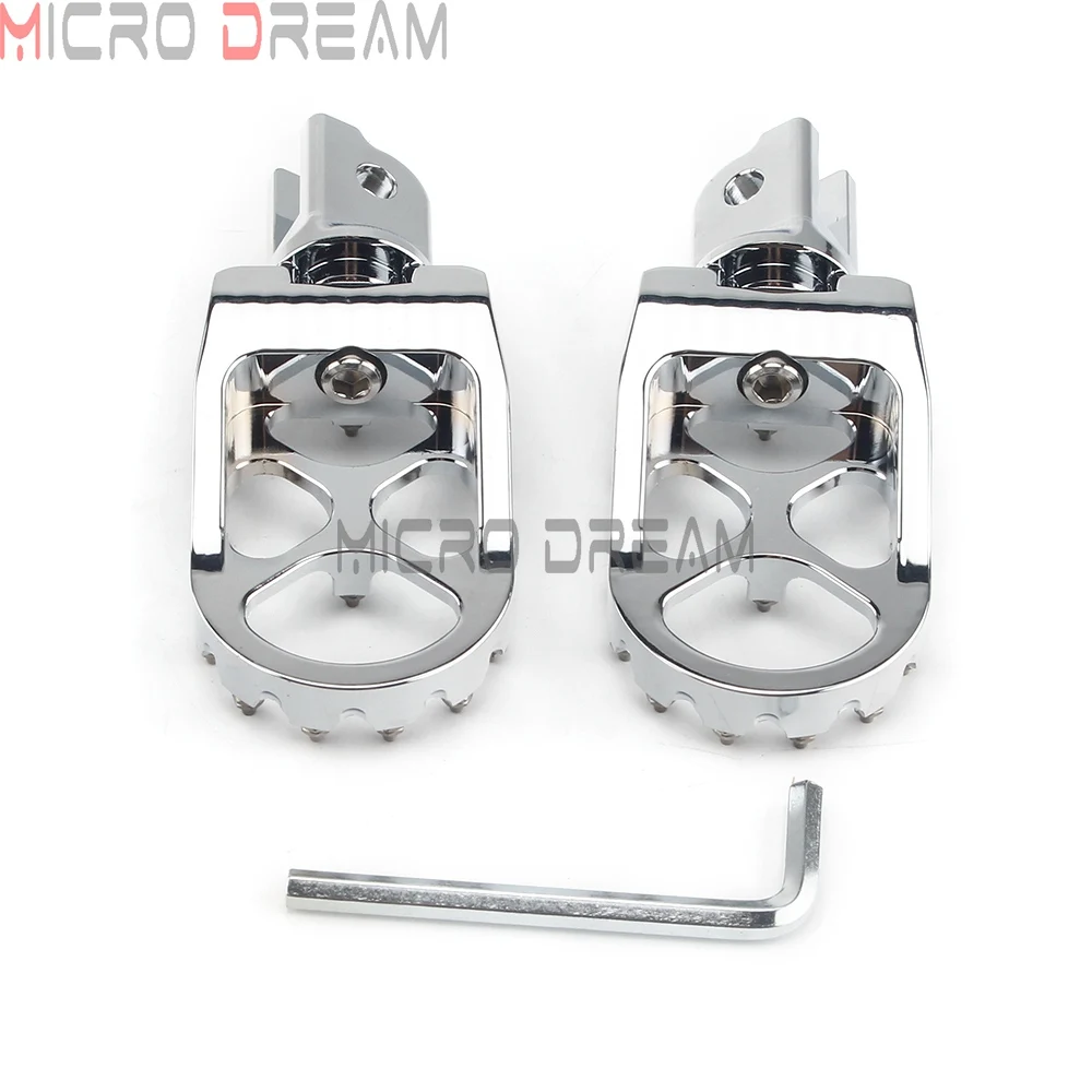 Хромированная Защитная панель для мотоцикла водителя половицы широкий MX