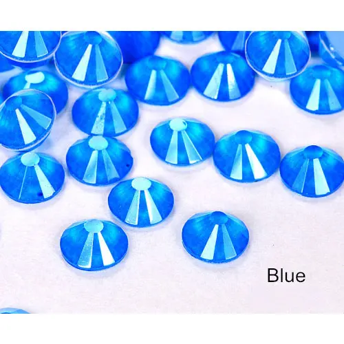 Blue Высококачественные стразы, красочные неоновые стразы, фосфоресцирующие Электрические наклейки для ногтей, неоновые стразы s украшения для одежды F0192 - Цвет: Blue