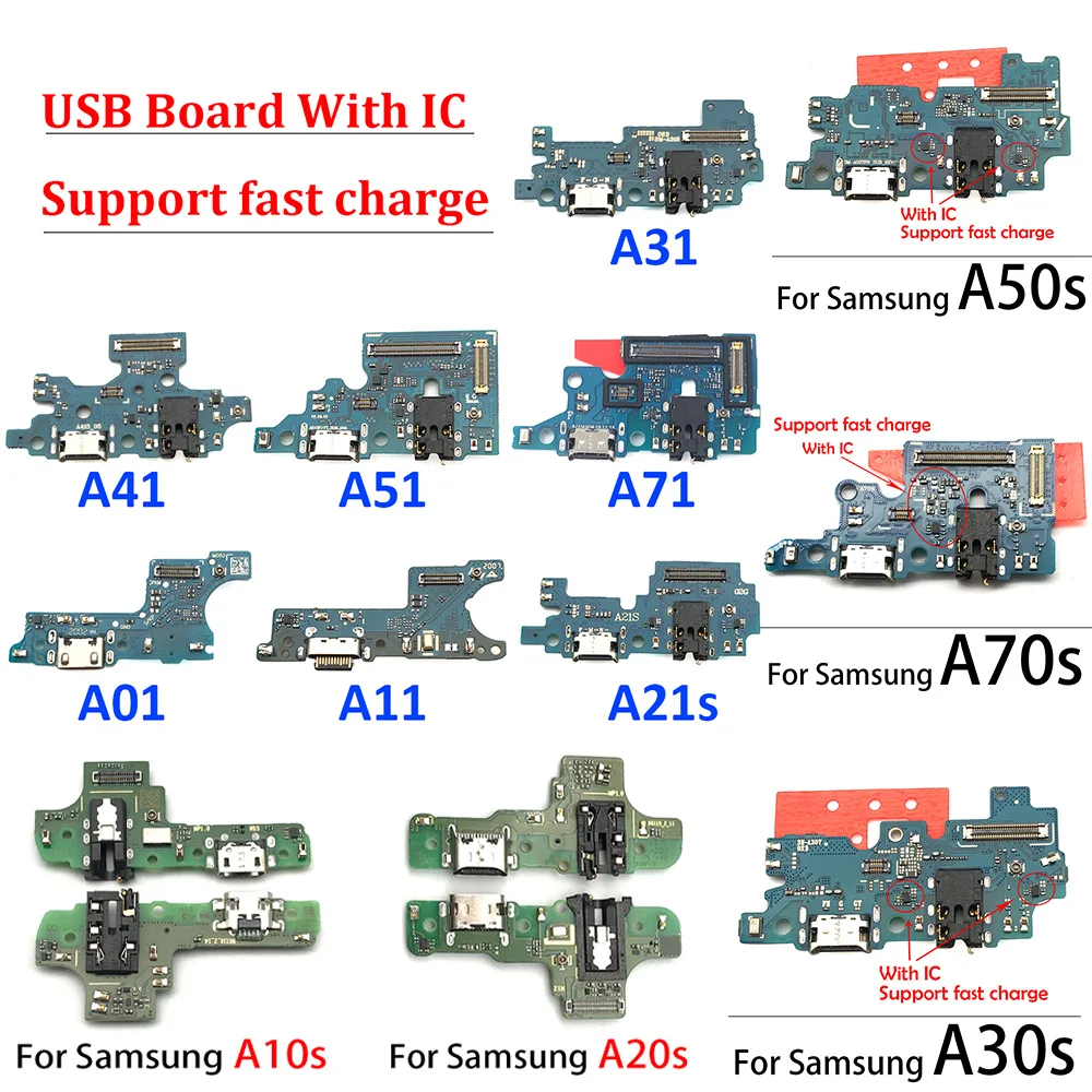 Док разъем Micro USB для Samsung Galaxy A10 A01 A11 A10S A20S A30S A50S A70S A21S A31 A41 A51 A71|Шлейфы мобильных
