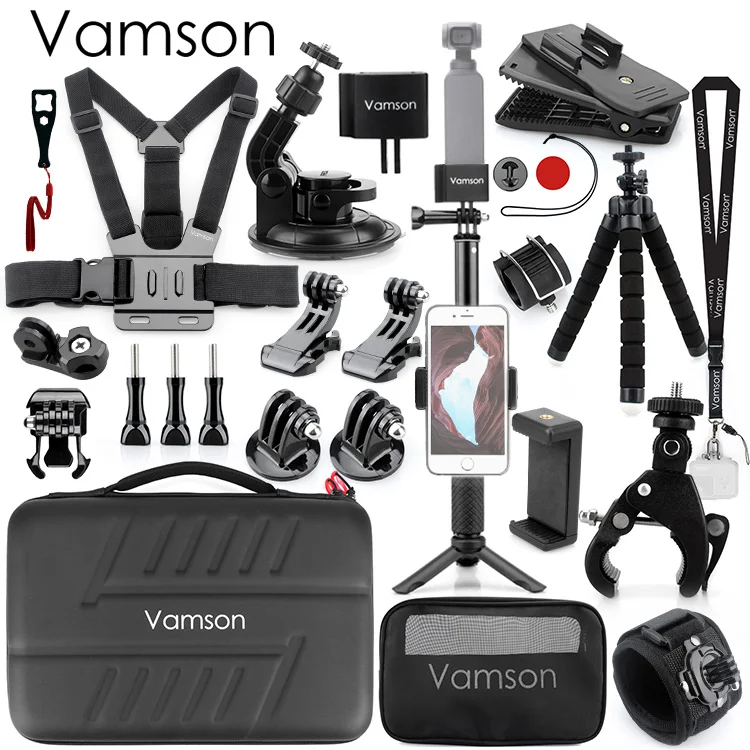 

Vamson for DJI OSMO Pocket Expansion kit Gimbal Adapter Accessories Mount Holder Clip Selfie Stick Tripod suction cup OPS02