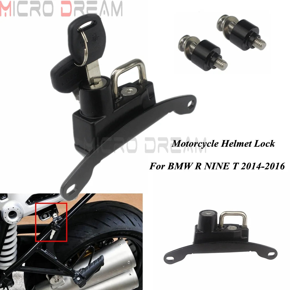 Для Мотоцикла BMW R NINE T 2014 2016 левая сторона Черный алюминиевый сплав шлемы замок