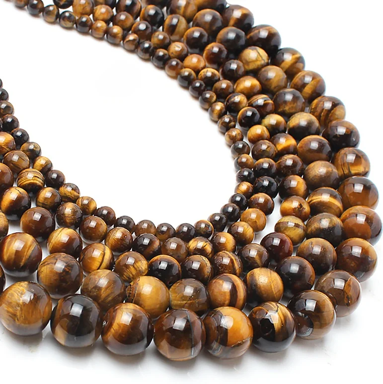 Коричневый тигровый глаз каменные бусины для самостоятельного изготовления