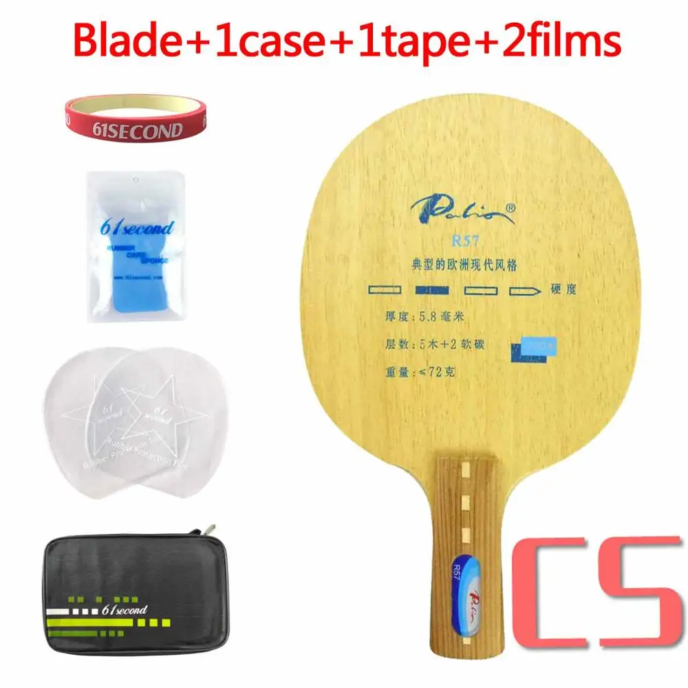 CS with F 1case Palio R57 мягкий углеродный настольный теннис пинг понг лезвие - Цвет: CS with F 1case
