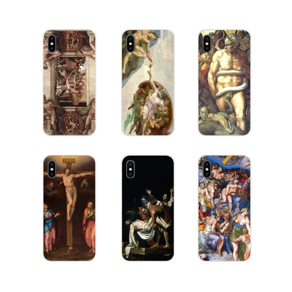 Прозрачный мягкий чехол для Samsung Galaxy S2 S3 S4 S5 Mini S6 S7 Edge S8 S9 S10E Lite Plus Michelangelo Buonarroti painting
