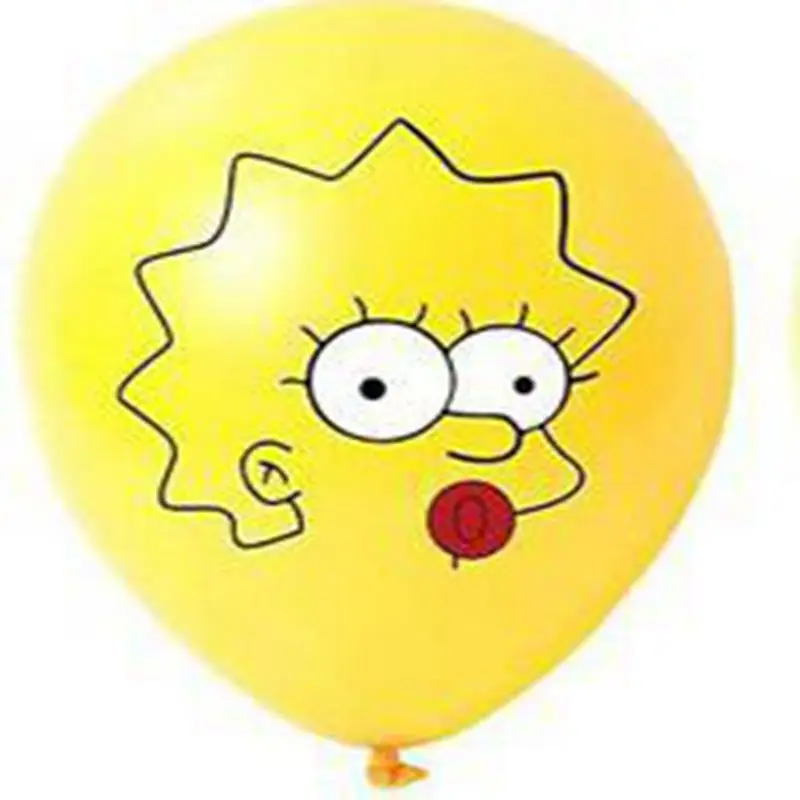 10 шт./лот Simpsoned латексные воздушные шары 12 дюймов забавный желтый знаменитый