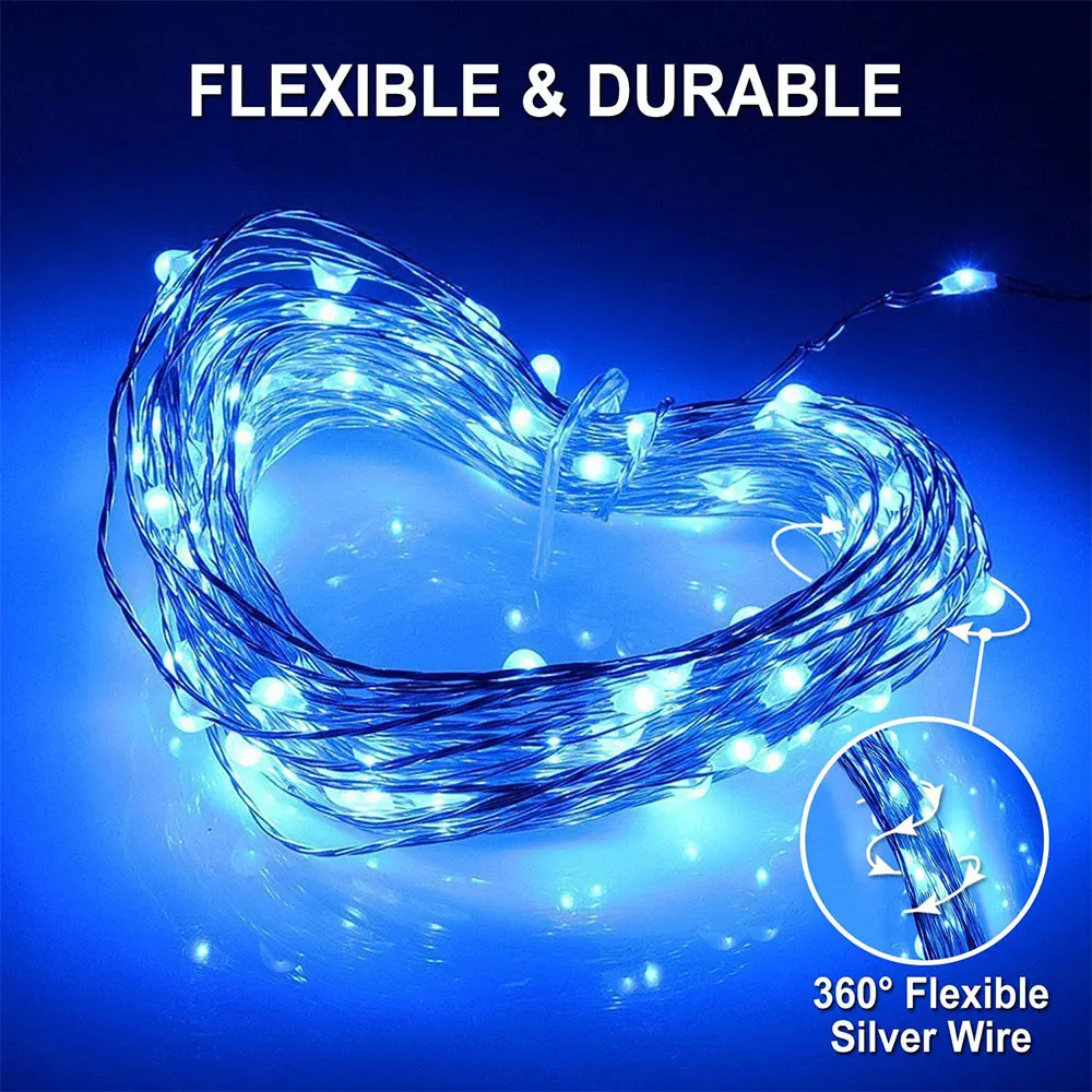

3PCS Christmas LED Solar Energy Fairy LED String Lights Holiday Decoration Waterproof for Outdoor Garden Patio Balcony Decor