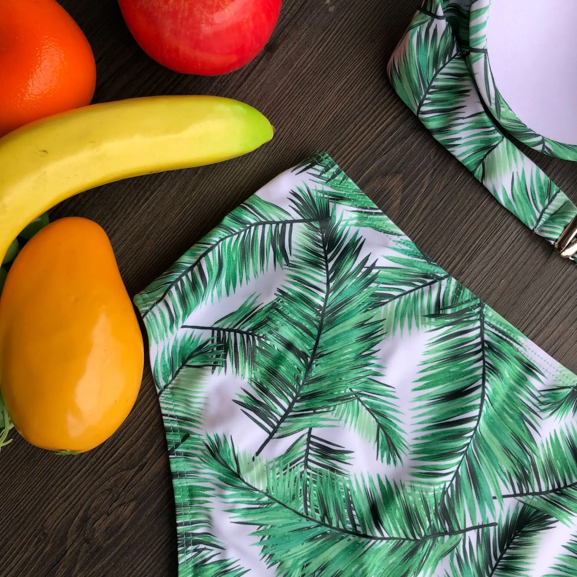 

2020 Women Sexy High Waist Swimwear String Bikini Digital Printing Straps Biquini Swimming Suit for Women Two Piece Swimsuit