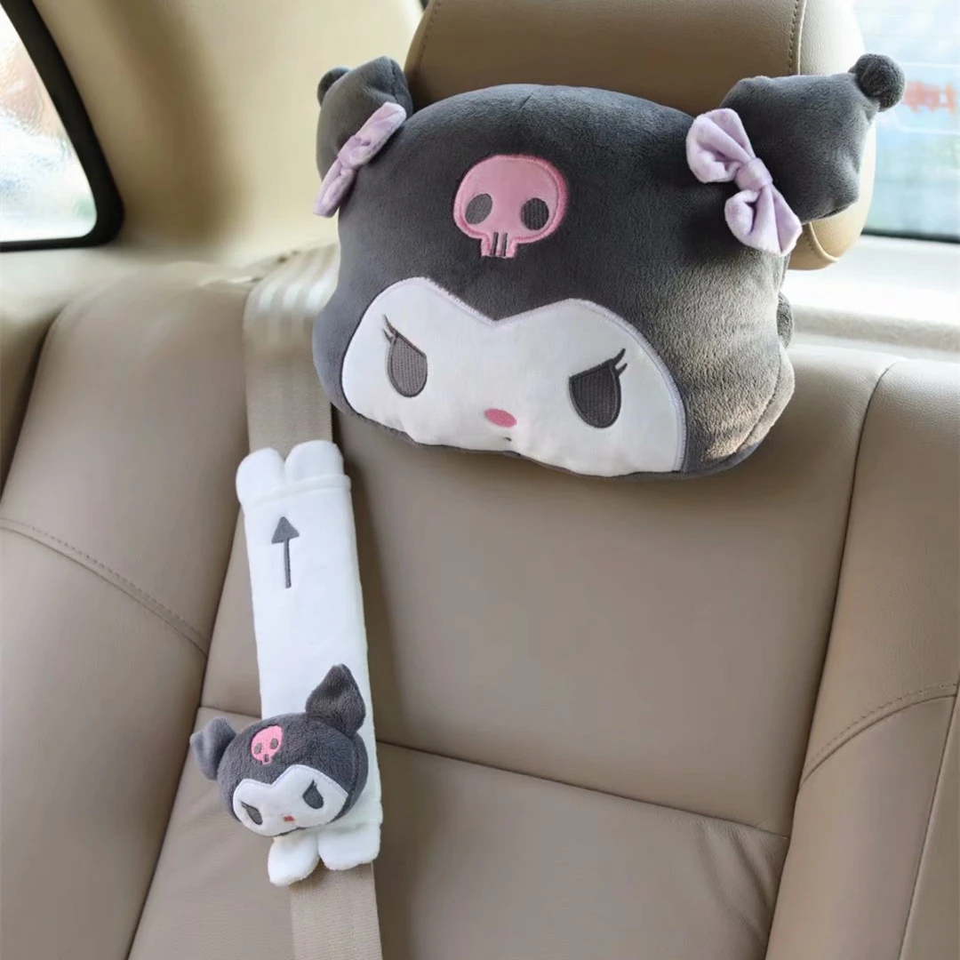 Подушка в стиле аниме Kuromi Melody подголовник с рисунком мягкая Автомобильная