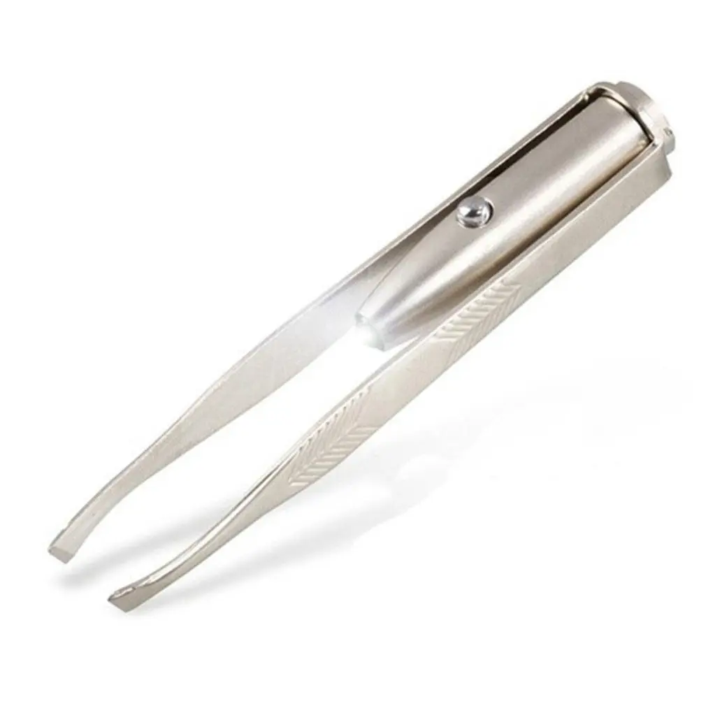 

New Portable Tweezer With Led Light Hair Removal Eyebrow Beauty Make Up Tool With Led Light Foe Women Cosmetics Eyelashes