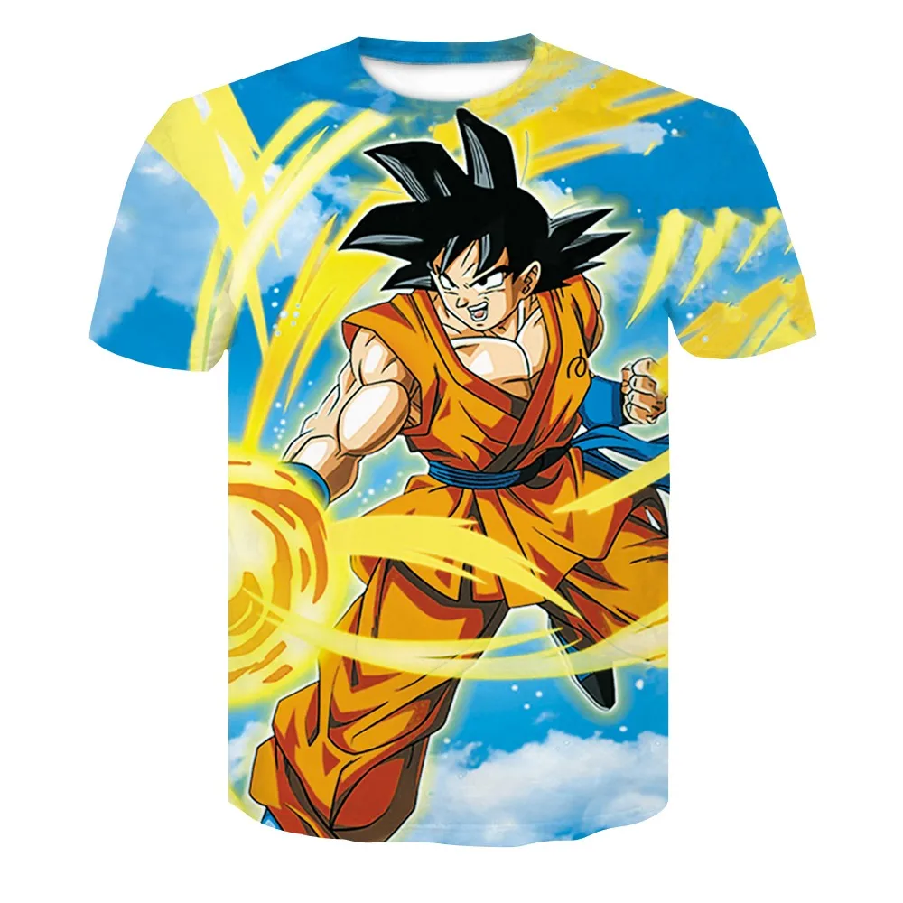Dragon Ball Z футболки мужские летние модные 3D принт Супер Saiyajin Сон Гоку черные Zamasu