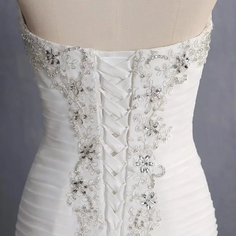 Женское свадебное платье из органзы со шлейфом | Свадьбы и торжества