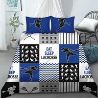 Lacrosse POD Pattern Bedding Set Adult Twin Bed Duvet Cover Bedroom Accessories Pillow Case Comforter For Kids Boys Teens Quilt
