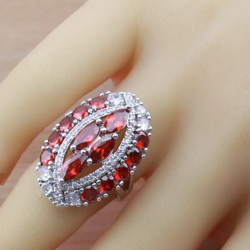 Роскошный свадебный комплект ювелирных изделий из Дубая серебристый цвет ААА +