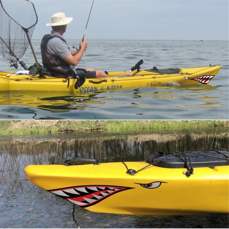 

Наклейка на автомобиль, рыбалка, лимонная Акула, наклейка на заднюю панель, светоотражающие наклейки на лодку, для каноэ, грузовика, для боко...