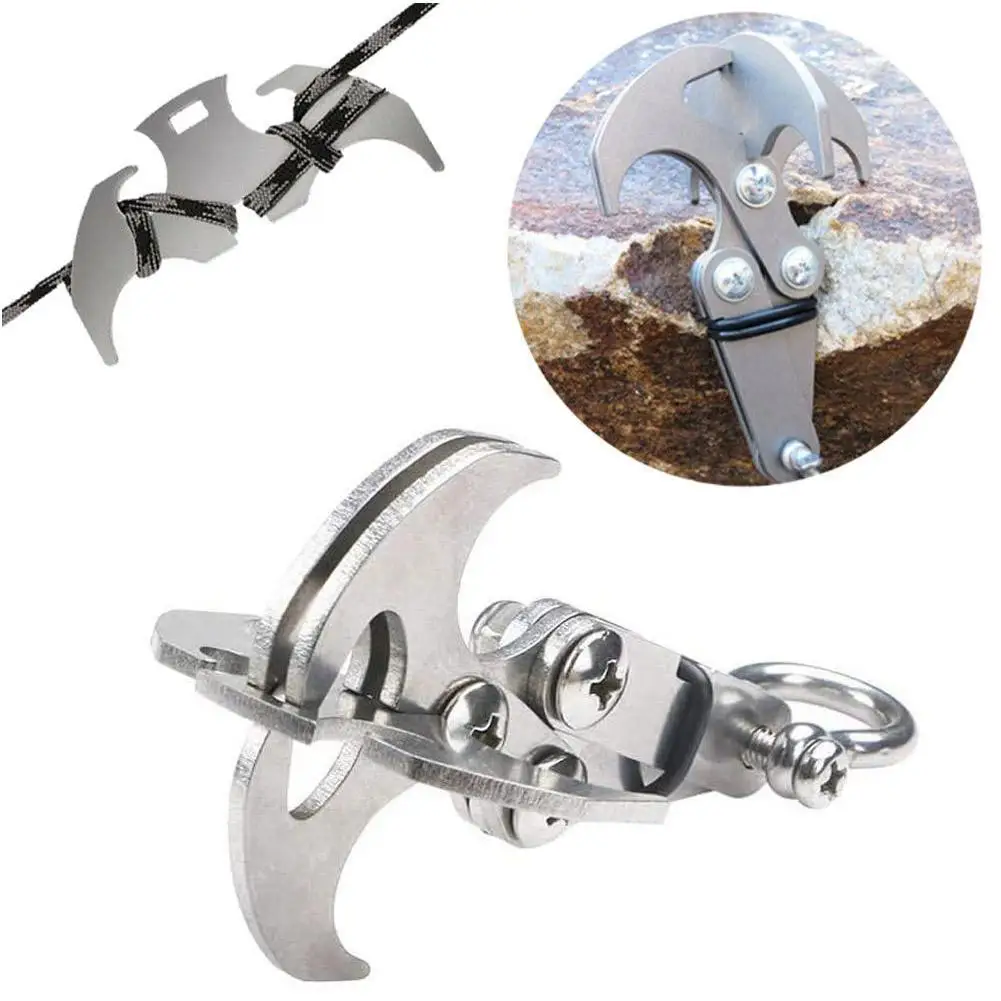 

Outdoor Climbing Claw Gravity Hook Folding Grappling Hook Multifunctional Adventure Claw Carabiner Gravity Climb Rescue Tool