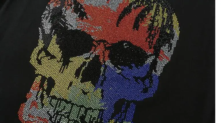 Осень-зима 2021 Мужской Повседневный пуловер Стразы в стиле хип-хоп мужские