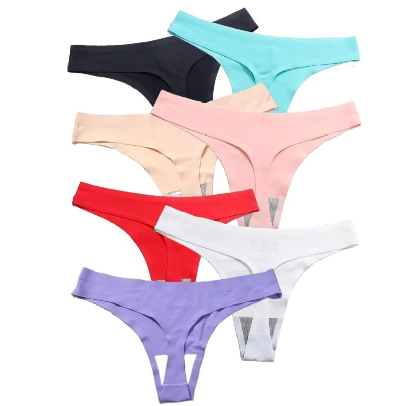 

Женские пикантные трусики-стринги большого размера, бесшовные трусики, женское нижнее белье, трусики с заниженной талией и Т-образной спинк...