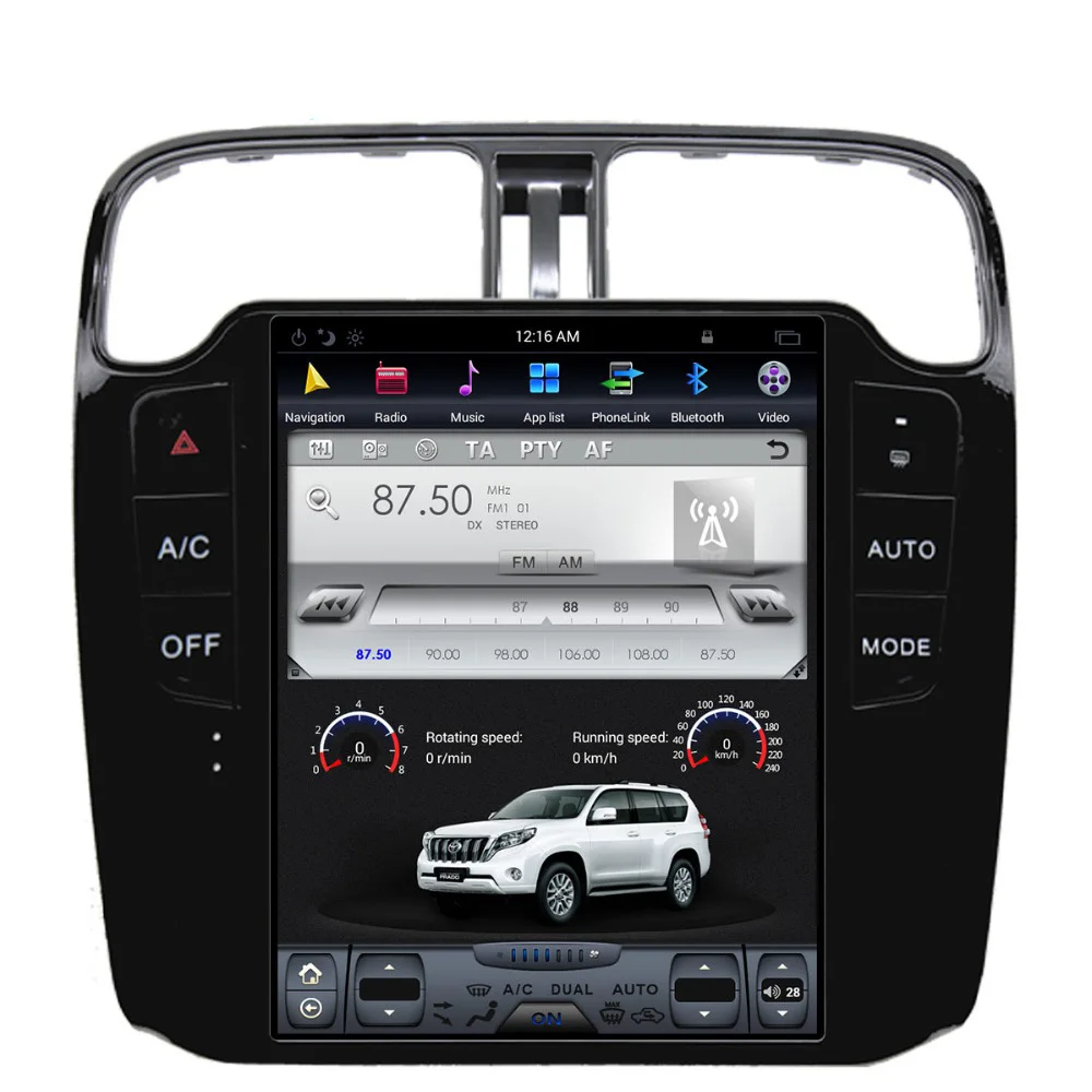 

10.4" tesla style vertical screen android 9.0 Six core Car GPS radio Navigation for VW Volkswagen Polo 2010-2019