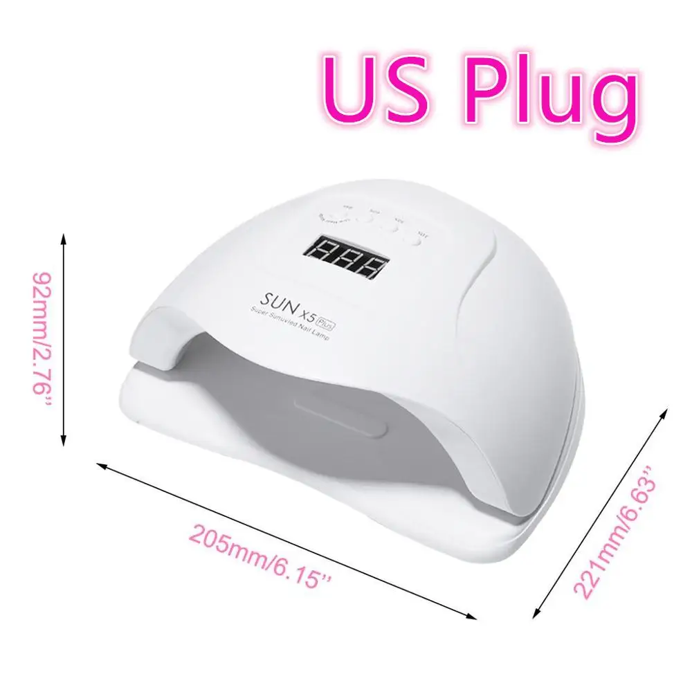 White US SUN 5X Plus, УФ светодиодный светильник для ногтей, сушилка, 110 Вт, светодиодный светильник для маникюра, гелевая лампа для ногтей, сушильная лампа для гель-лака, инструменты для дизайна ногтей - Цвет: White US