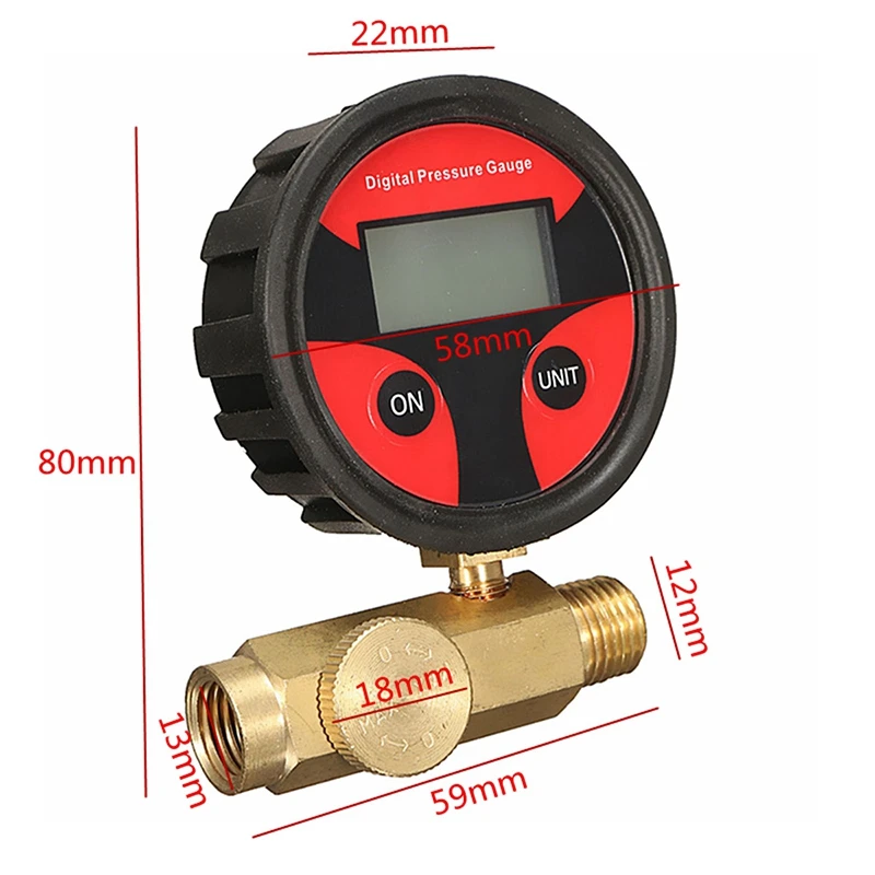 1/4 Inch 200 Psi Air Pressure Regulator Gauge Control Digital Display Regulating Throttle Valve | Обустройство дома