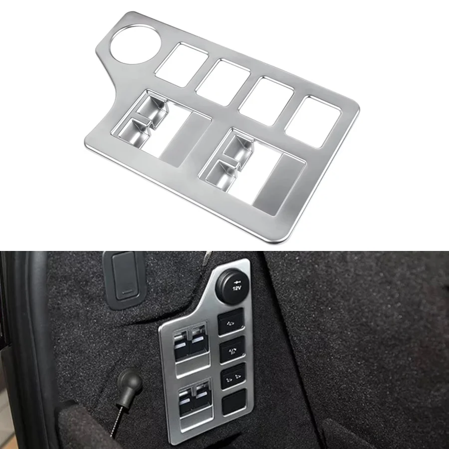 Wooeight Silver Central Control Air Conditioning AC Button Trim Window Panel Frame Fit For Land Rover Discovery 5 LR5 2017-2020 |