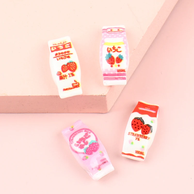

4pcs/set 1:12 Dollhouse Miniature Strawberry Candy Snacks Model Doll Decor Accessories Toys