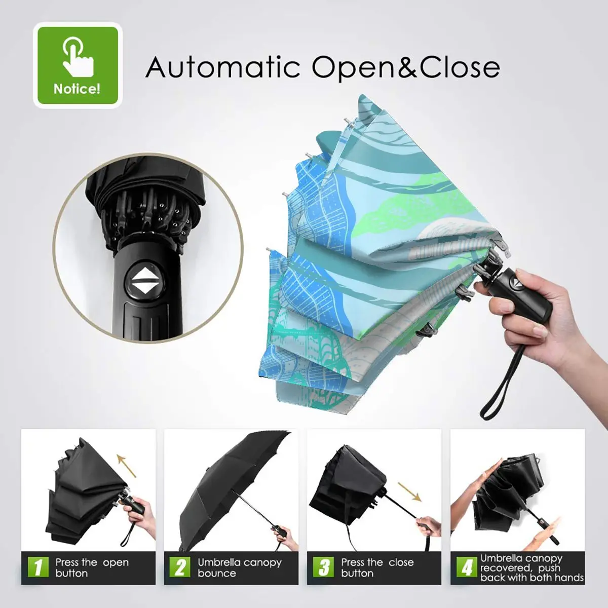 Comprare Ombrello Automatico Pieghevole Resistente Al Vento Donna Auto Colorato Subacqueo Ocean Life Ombrelli Antivento Pioggia Per Uomo Ombrellone