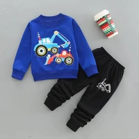 1 5 years spring boy clothing set 2021 new casual fashion cartoon active t shirt pant kid children baby toddler boy clothing