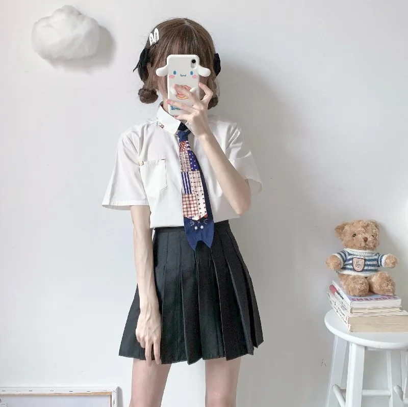 Белая Осенняя блузка Merry Pretty в японском стиле девушки Мори женская с принтом