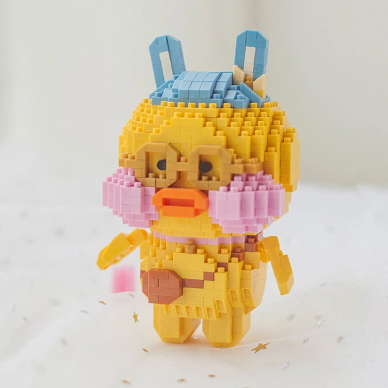 LOZ 9773 Animal World Cartoon Yellow Glasses Duck Pet 3D Model DIY Mini Diamond Blocks Bricks Building Toy for Children no Box | Игрушки и