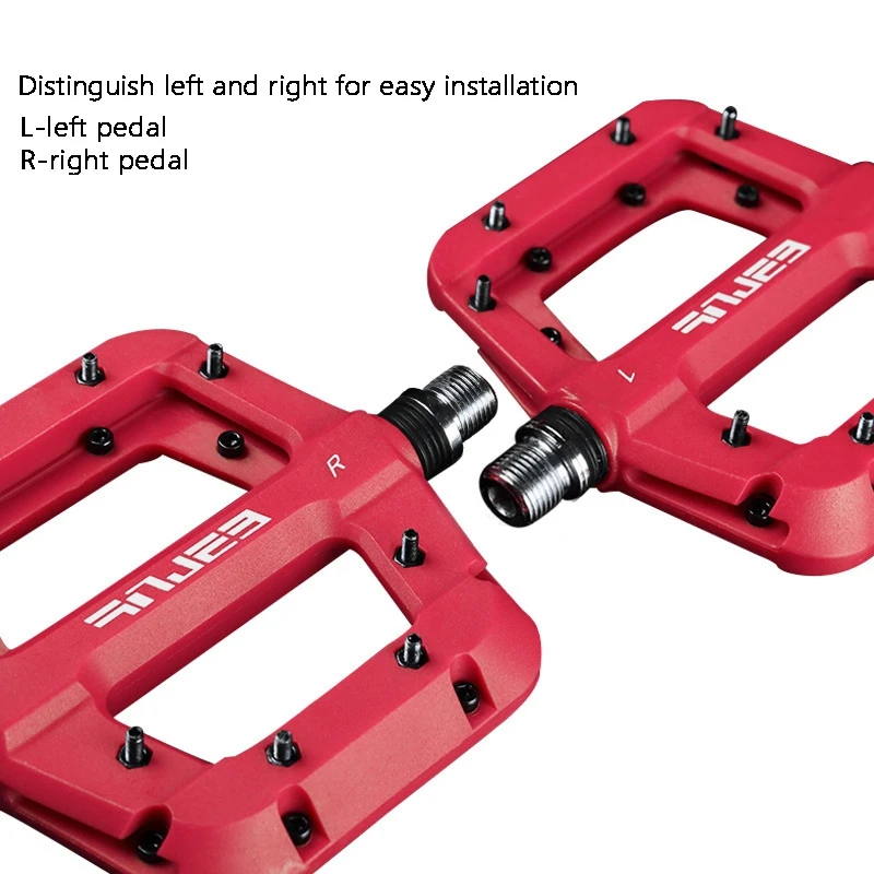 

ESLNF Bike Pedals Ultralight Seal Bearings Nylon Bicycle Pedals Durable Widen Pedals Bicycle Part