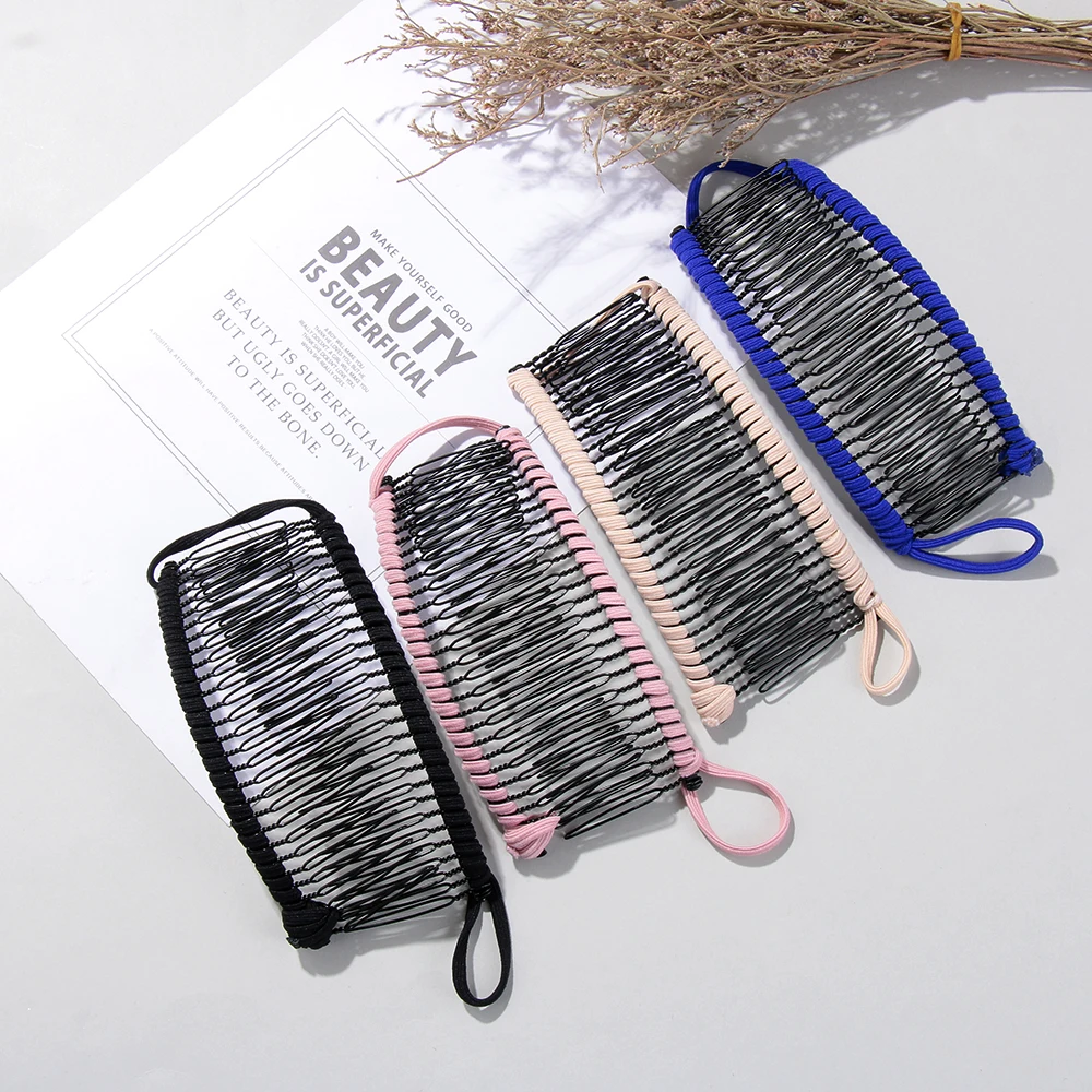 Женские гребни для волос HOOH эластичные резинки двойная Волшебная скользящая