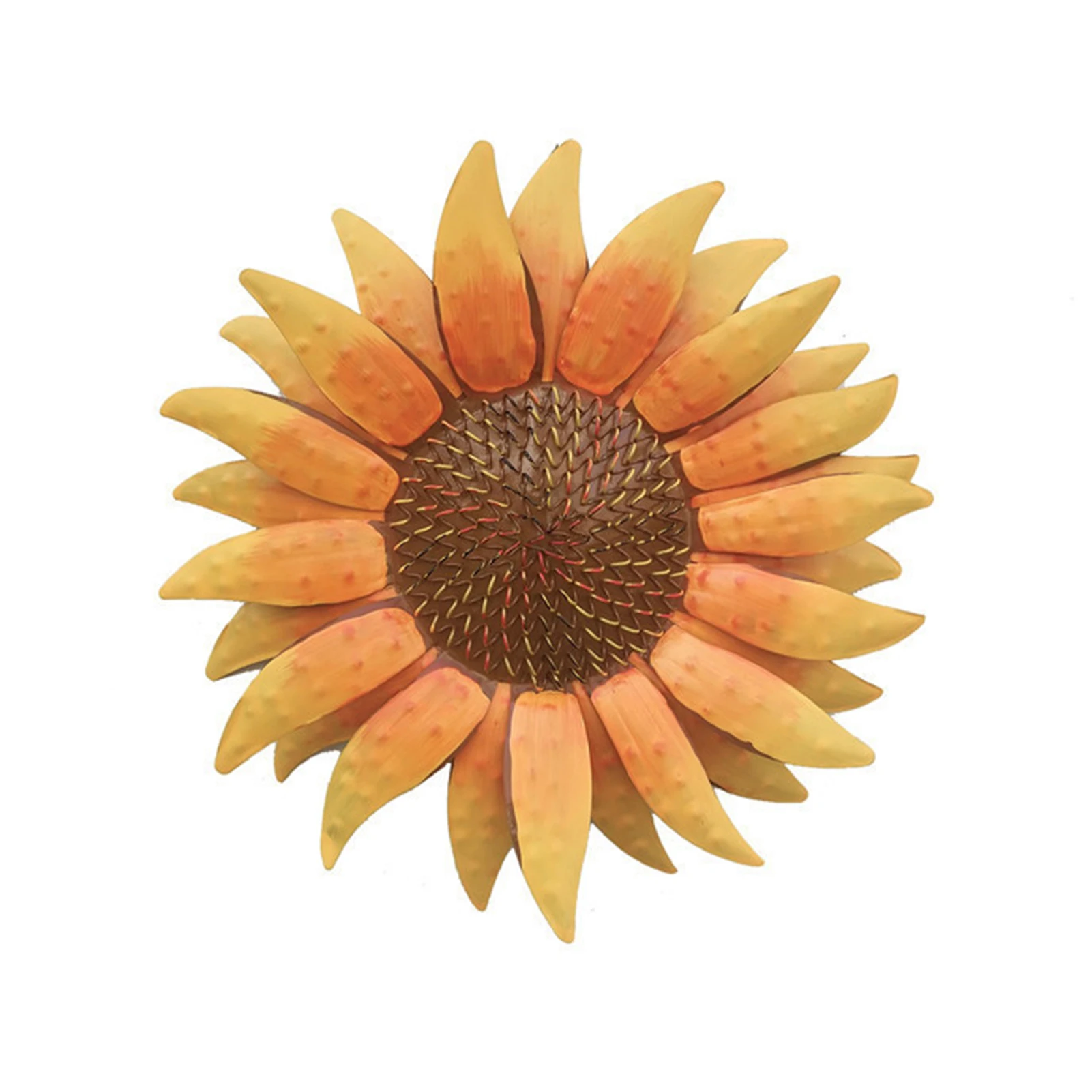 

Wrought Iron Sunflower Wall Hanging Decorative Home Living Room Porch Art Craft Metal Artificial Flower Decor Pendant