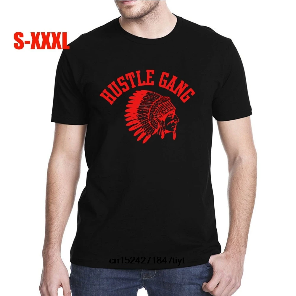 Мода Hustle Gang Для мужчин детская хлопковая Футболка с футболка верхняя одежда| |