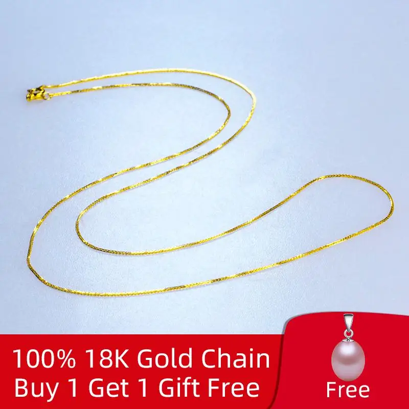 ZHIXI 18 К Желтое золото ювелирные изделия изящное настоящее цепочка ожерелье