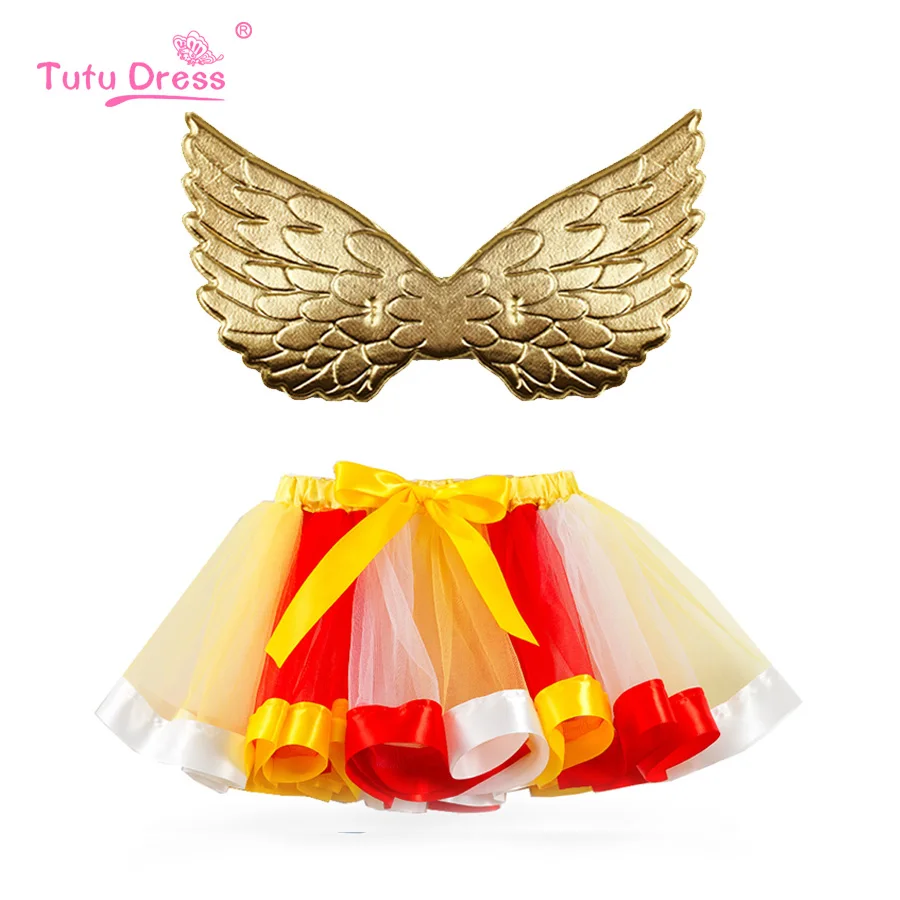 Юбка пачка для девочек милые радужные фатиновые юбки пышная юбка американка